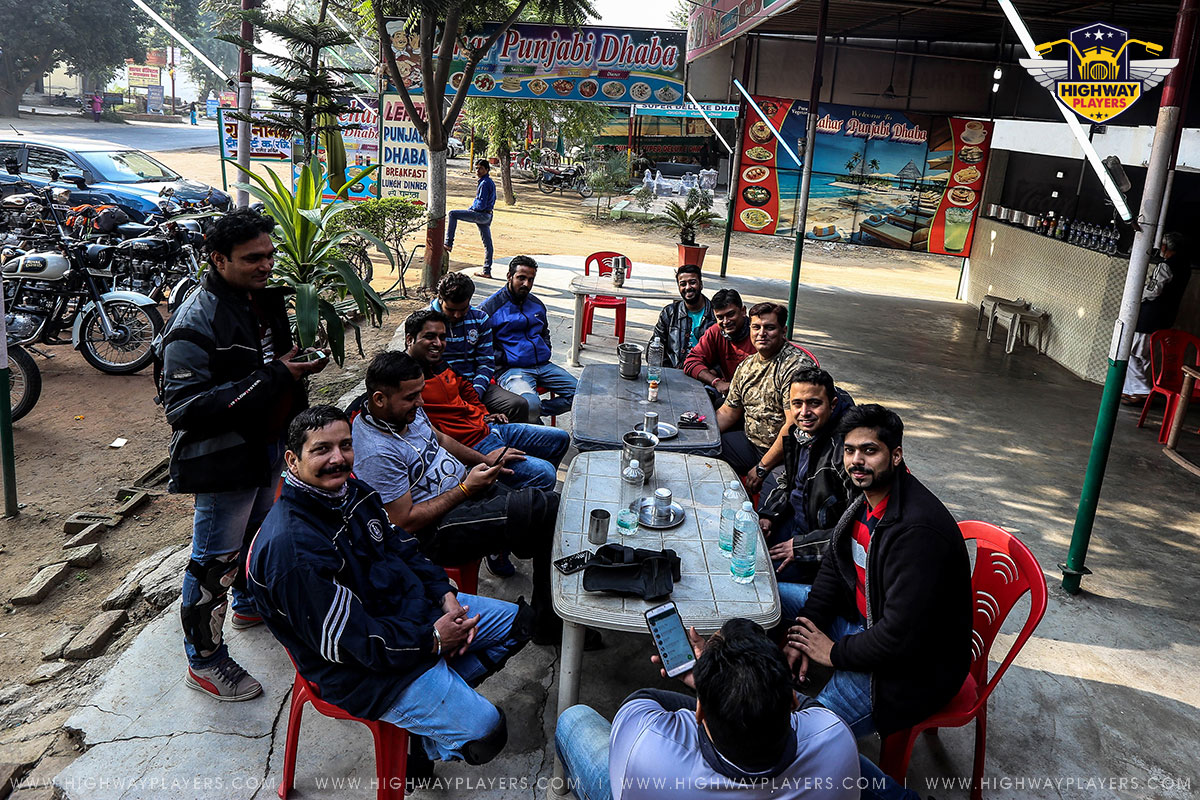 Highway Players doing breakfast on the way to Rishikesh